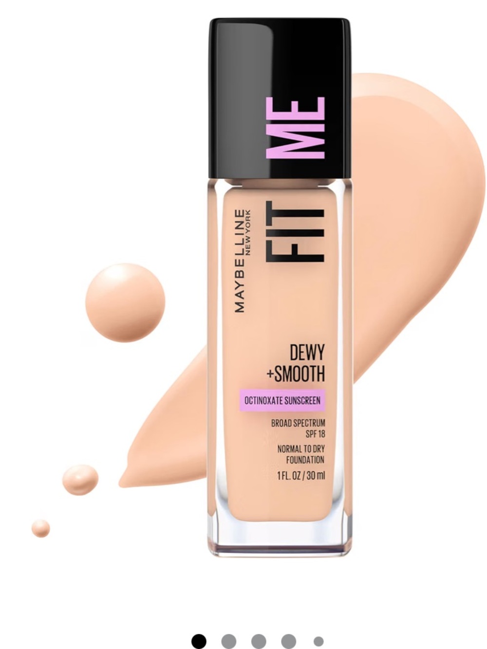 Maybelline Fit Me Matte + Poreless Oil Free Liquid Foundation #115 Ivory 1 Fl Oz